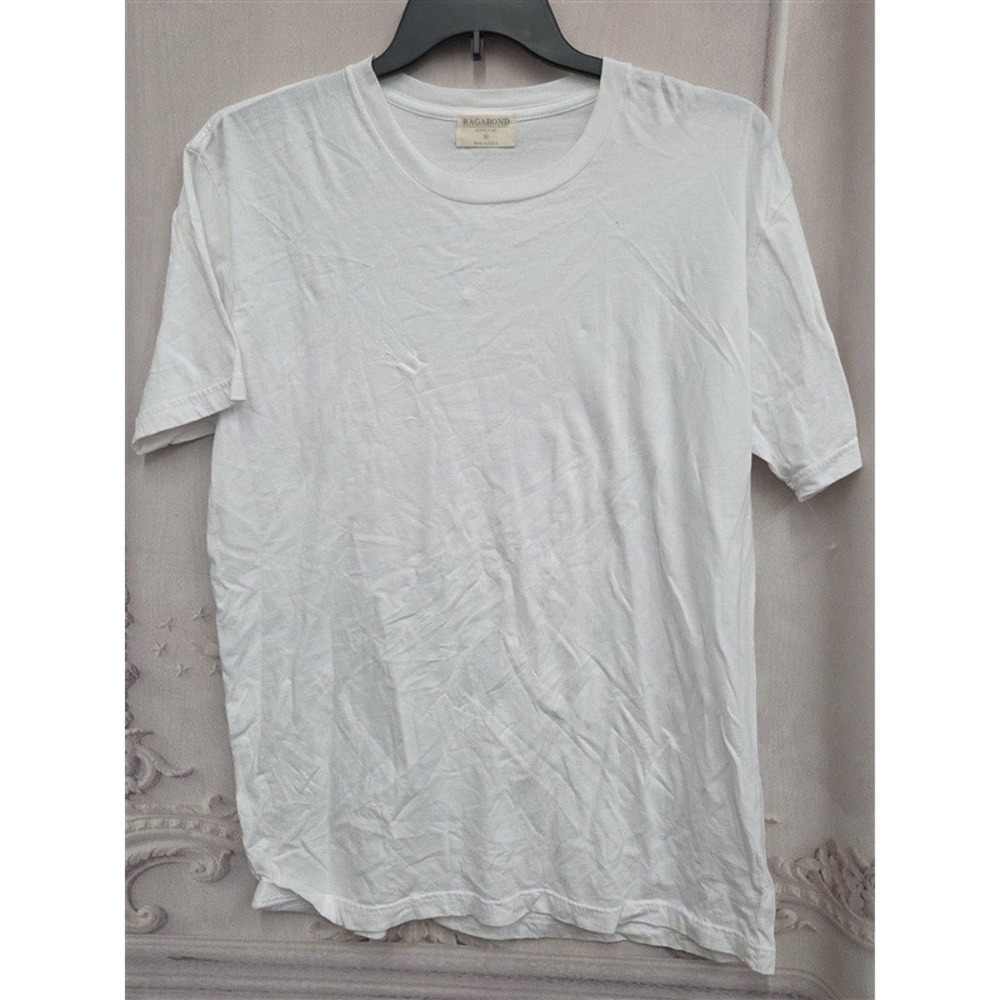NWOT Free People Ragabond M White Crew Neck Cotton T Shirt 130484